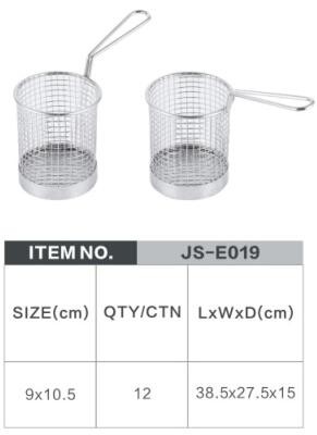 stainless steel cylinder mini chips frying basket fine mesh deep fat fryer