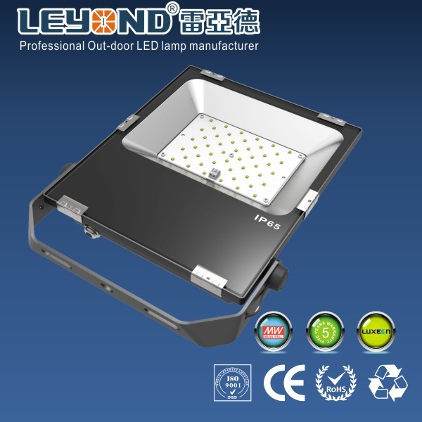 120LM/W Super Slim Die-casting Aluminum LED Flood Light with Luxeon 3030 SMD LED IP65 5 Years Warranty