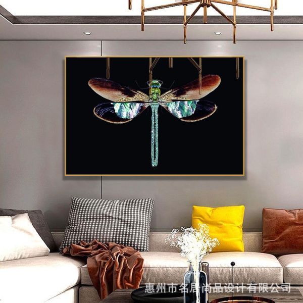 Entrance Living Room Decoration Crystal Porcelain Painting Digital Printing Custom Design