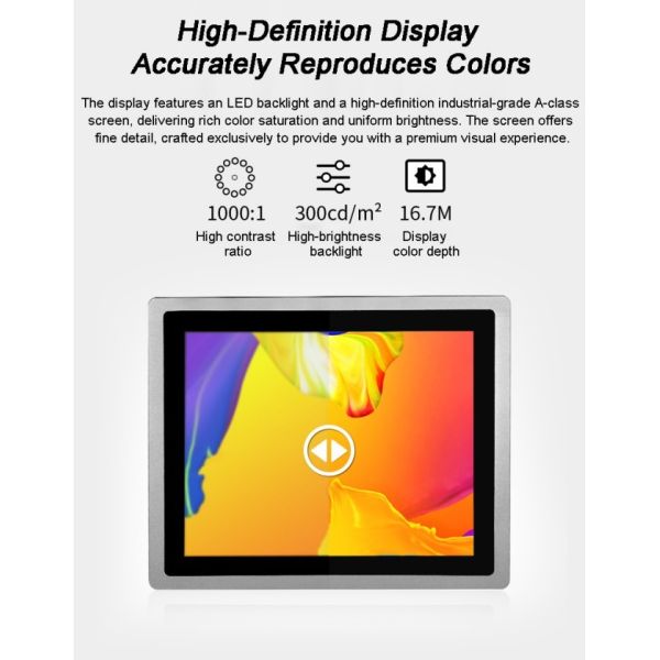 19-inch Embedded Computer Metal case Enclosed Industrial Touch Control All-in-one Machine