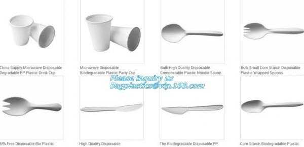 5.5 inch BPA FREE Spork Biodegradable Plastic PLA Fork Spoon Combination Corn Starch Compostable Disposable bagplastics