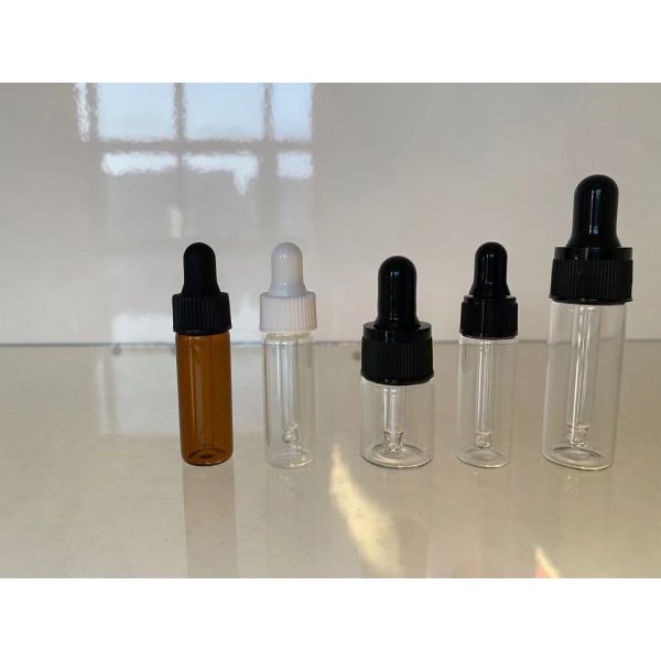 10ml Clear Amber Glass Dropper Bottle Essential Oil Packaging