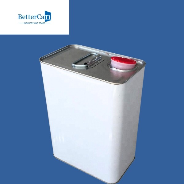 Square 5L Metal Can , Empty Paint Gallon Cans For Thinner Coating Hardener