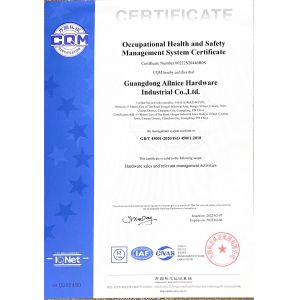 Guangdong Allnice Hardware Industrial Co.,Ltd. Certifications