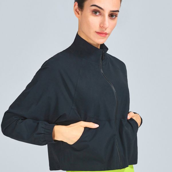 Equestrian Long Sleeve Horse Riding Tops High Neck Lock Zipper 4 Colors