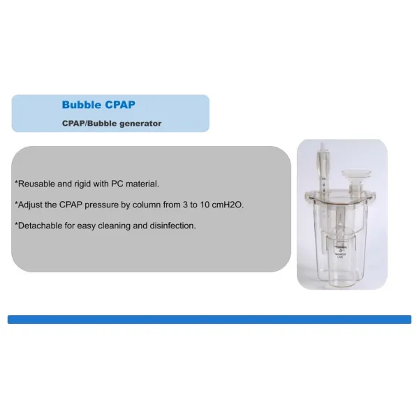 High Frequency Mobile Bubble CPAP with Air Oxygen Blender Neonatal Ventilator