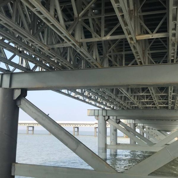 Zinc Plated Steel Bailey Bridge Modular Design 7.35m 4.2m Width