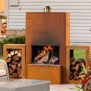 Quality Freestanding Wood Burning Corten Steel Firepit for sale