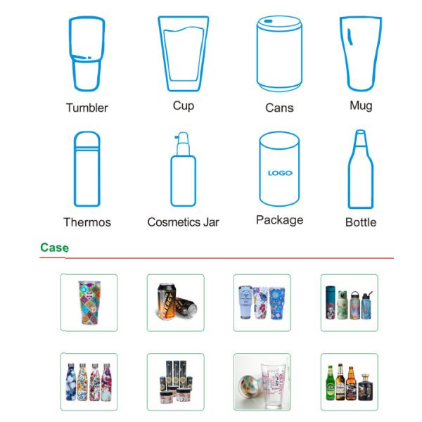 Digital Ink Printer UV Cylindrical Printer For Water Bottle /Aluminum Can / Glass/ Cosmetic Bottle Printer