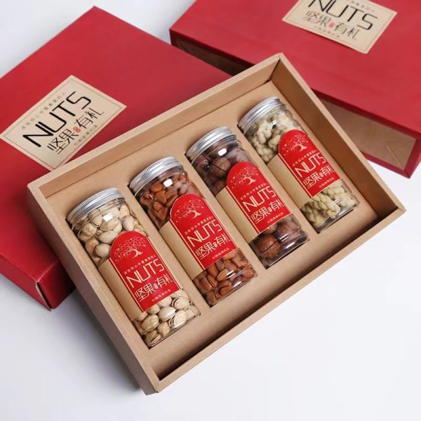 Custom Printed Logo Cardboard Food Packaging Boxes For Candy Nuts Recycled