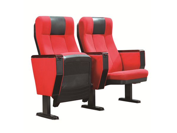 Wooden Armrest PP Plastic Back Cover Folding Auditorium Chairs