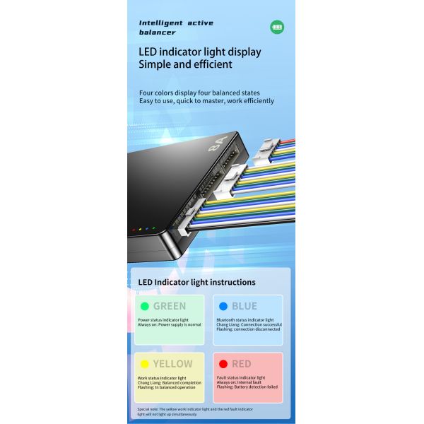 Enerkey 2S-24S 8A Smart Active Balancer 48v Smart Battery Equalizer For RV Energy Storage