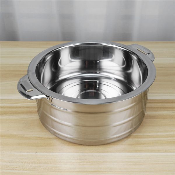 2L Double Wall Kitchen Soup Pots Stainless Steel 410 Food Keep Warm Pot