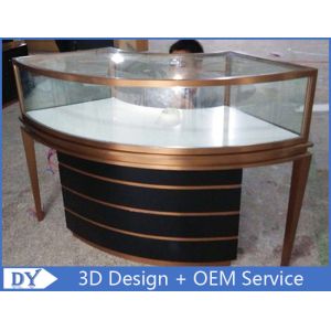 Quality Brush Stainless Steel Jewelry Showcase Rose Gold + Matte Black for sale