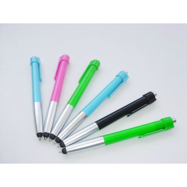 2 in 1 Press ball pen print logo cheap plastic advertising touch pen stylus ballpoint pen