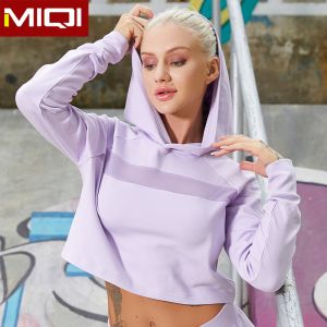 Quality CTTC Fitness Mesh Breathable Women Workout Hoodies for sale