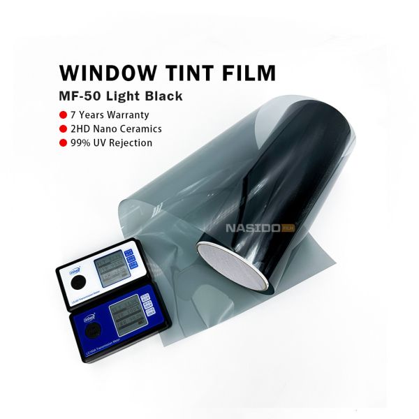 Light Black Nano Ceramic Car Window Film with 2mil Thickness 48.3% VLT and 93.1% IRR