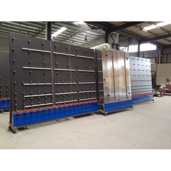 Stainless Steel Low - e Insulating automatic glass washer Machine PLC Control System