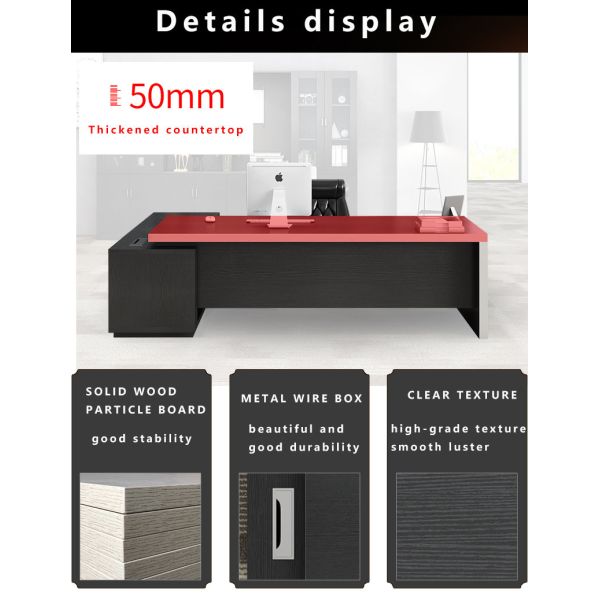 Black Commercial Office Furniture , Office Desk Furniture Multi Functional Modular