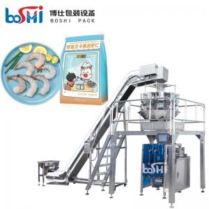 China Multihead Weigher Frozen Food Packing Machine For Sea Food Shrimp Fish on sale