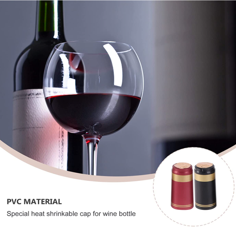 Customized Wine Bottle Stopper Non Spill Shrink Capsules for Hot Shrink Lid Packaging
