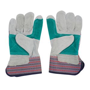 Split Cowhide Leather Gloves , Industrial Heat Resistant Welding Gloves