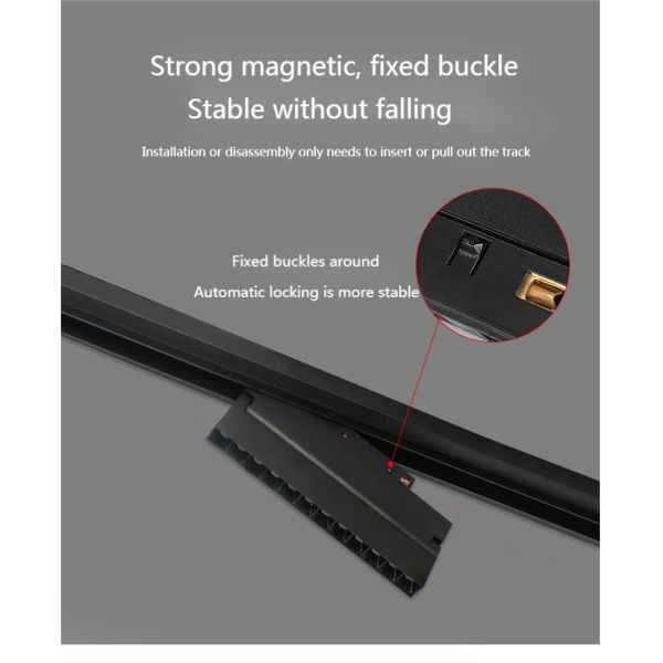 Embedded Adjustable Magnetic Track Lights 30W 48V 3000LM Flux