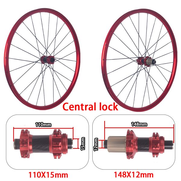 RUJIXU 27.5/29 Inch BMX Mountain Bike Wheelset with 24 Hole Aluminium Alloy Rim Disc Brake Wheelset