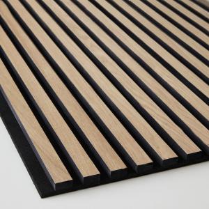 China Class A Fire Rating Acoustic Slat Wall Panel In Natural Wood Color on sale