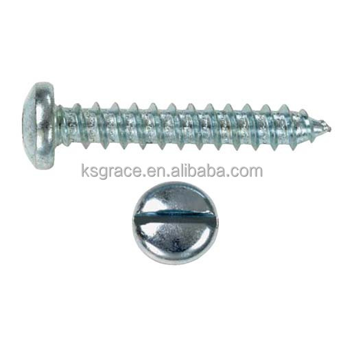 ODM OEM Zinc Plated Slotted Screws Pan Head Tapping Screw