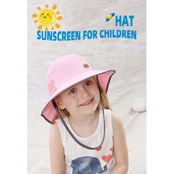Toddler Neck Flap Childrens Bucket Hats UPF 50+ 100% Polyester
