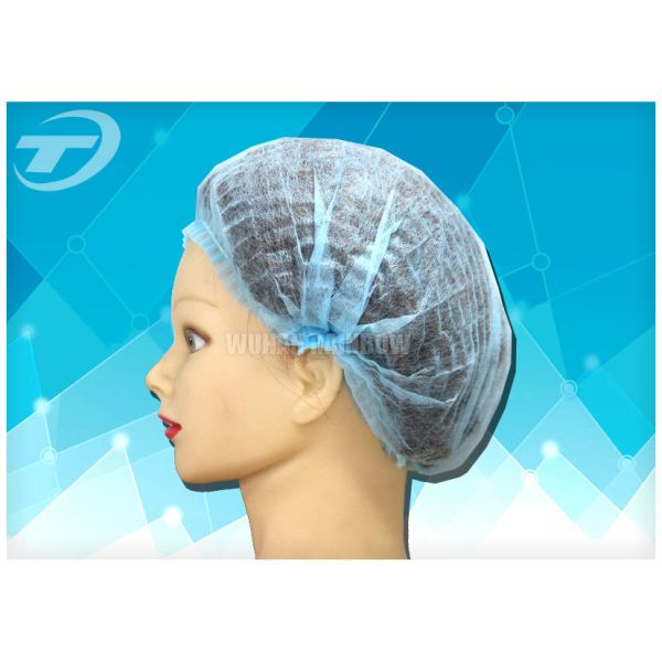 Buy Non - woven MOB / clip cap , single elastic , blue color , CE and ISO certificated at wholesale prices