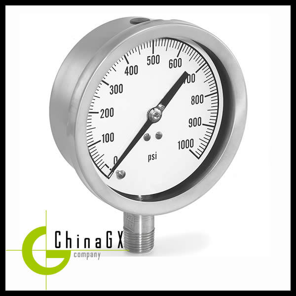 52mm Intelligent Oil Filled Pressure Gauge Manometer 316 Stainless Steel Economical