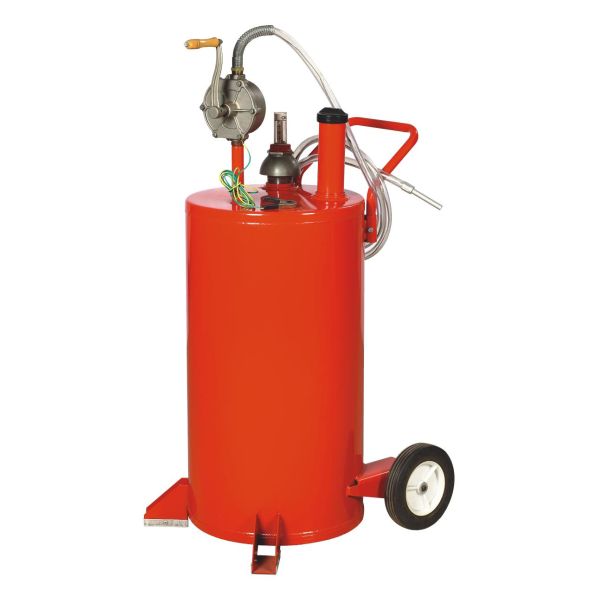 Fuel Transfer Rolling 20 Gallon Portable Gas Caddy With Pump
