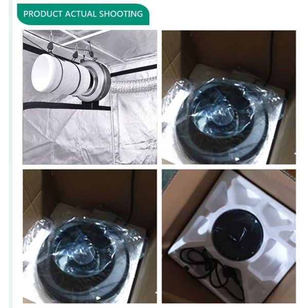 295w 12" Hydroponics Fan Stainless Steel Mixed Flow Ducted Fan Motor