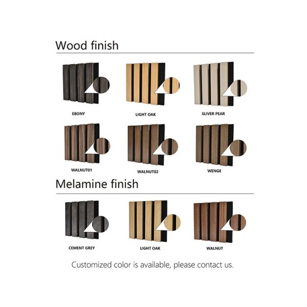 Contemporary Design Style Melamine Surface Fire Retardant Wood Veneer MDF Polyester Panel