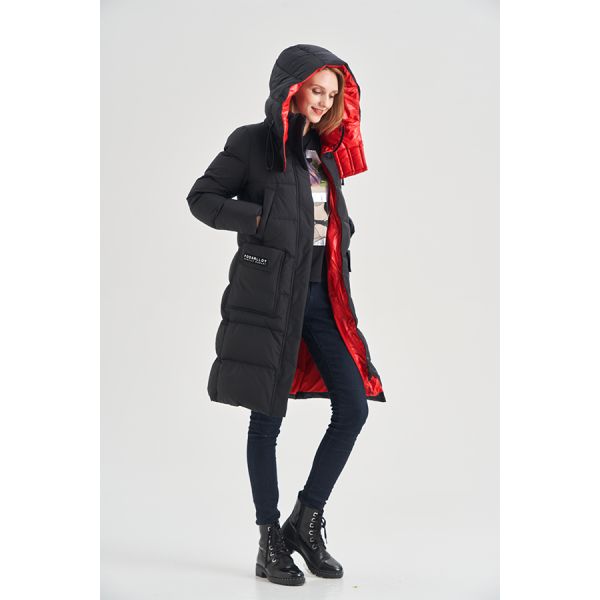 FODARLLOY Cotton Padded Clothes Thickened Warm Medium Long Hooded Outwear Winter Coat Plus Size Women'S Coats