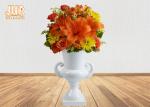 Classic Wedding Centerpiece Table Vases Glossy White Fiberglass Floor Vases