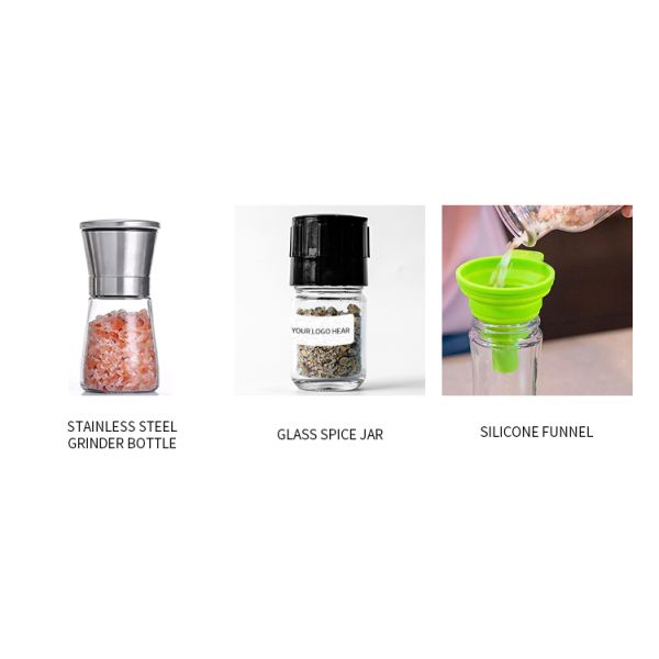 Best Price Manual Disposable Spice Salt Pepper Mill, Wholesale 80ml 100ml Glass Plastic Refillable Spice Salt Pepper Grinder