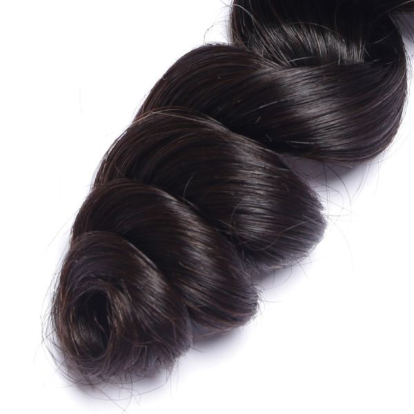 Human Hair Extension Real Human Hair Loose Wave Bundle 1B