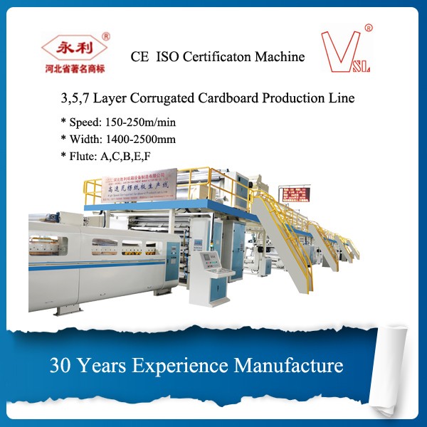 Middle Size Corrugated Carton Making Machine CE ISO Certification