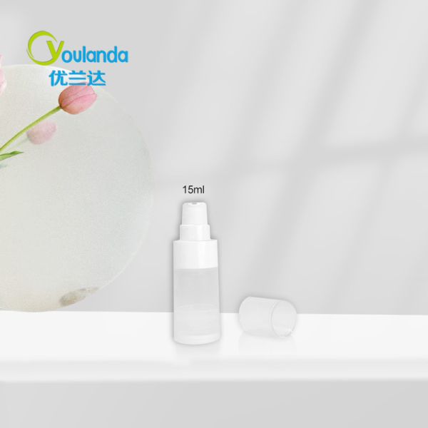 15ml 30ml Airless Skincare Bottle Packaing Semi Transparent Empty Skincare Containers