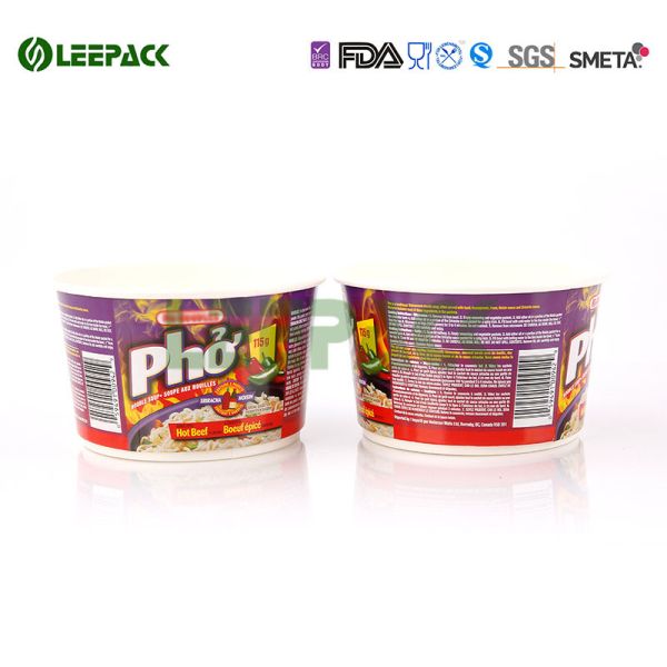 White Blank colorful eco friendly disposable bowls For Food / Snack / Hot Soup And Ice Cream