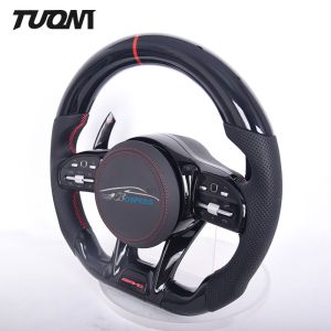 Mercedes Real Carbon Fiber Leather Steering Wheel 350mm Automotive Parts