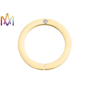 26MM Hollow Opening Seam Stainless Steel Diamond Ring