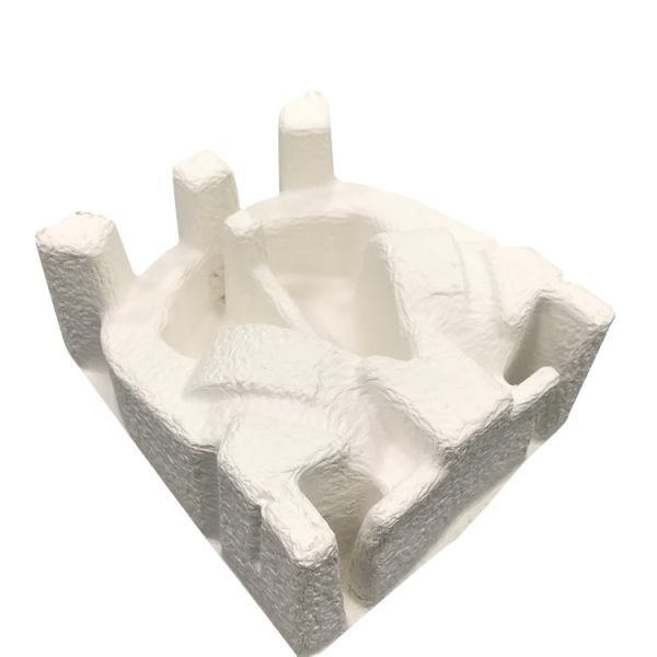 Biodegradable Compostable Recycled Paper Tray White Moulded Molded Pulp Packaging