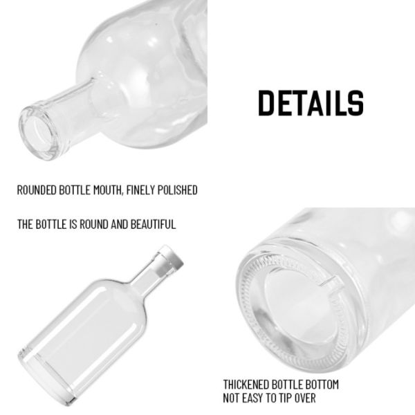 B2B Custom Glass Vodka Bottles|Leak-Resistant&FDA-Compliant|Wholesale for Distilleries/Distributors