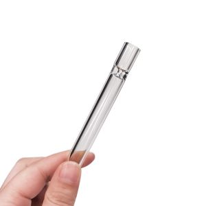 Quality 150℃ Inhale Borosilicate Straight Glass Smoke Pipe for sale