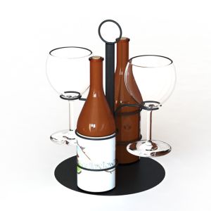 Quality Party Drinking Set Holder Metal Wine Glass Display Stand Welded for sale