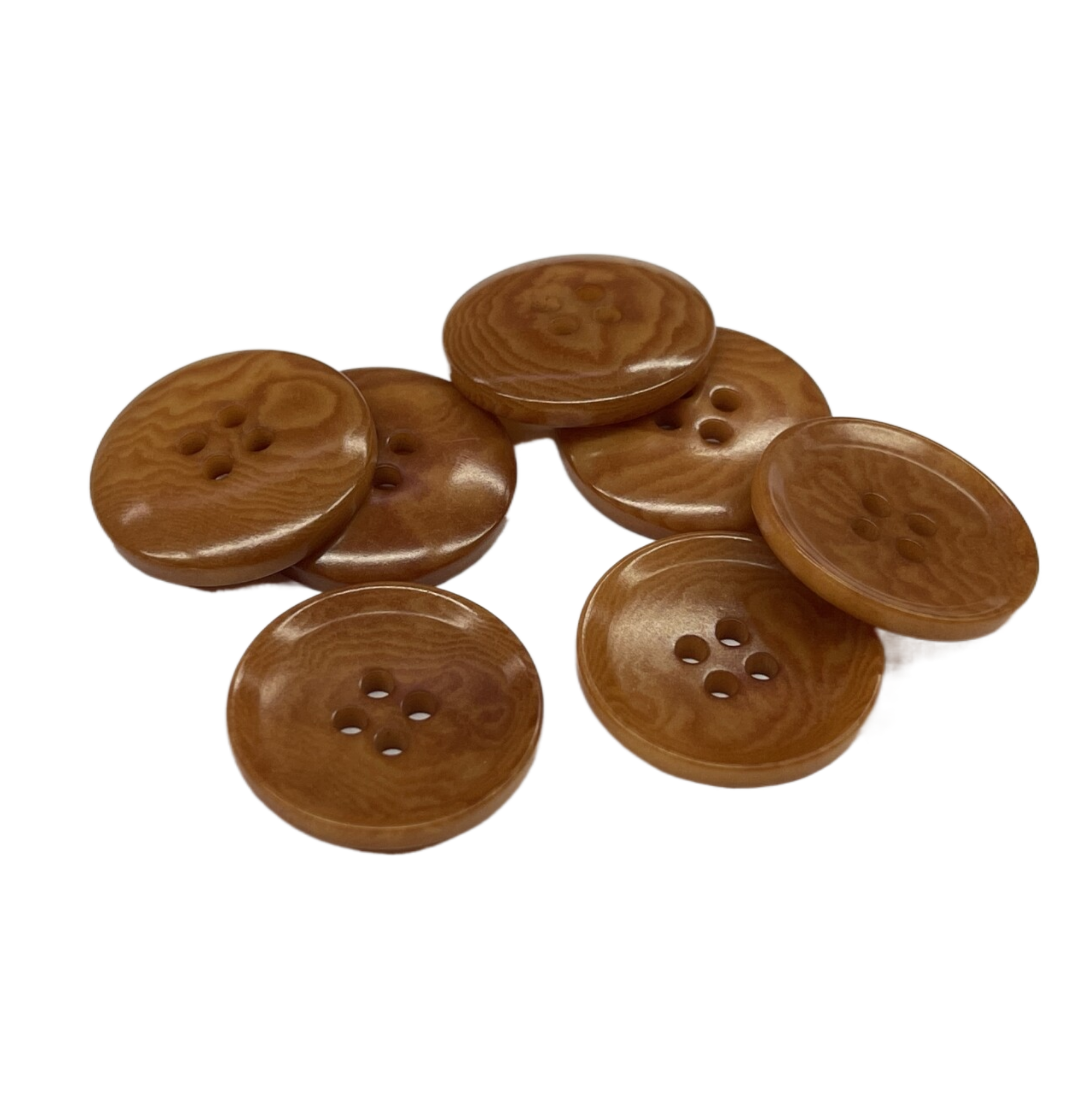 Dye Brown Color 36L Natural Corozo Buttons With Rim Environment Friendly